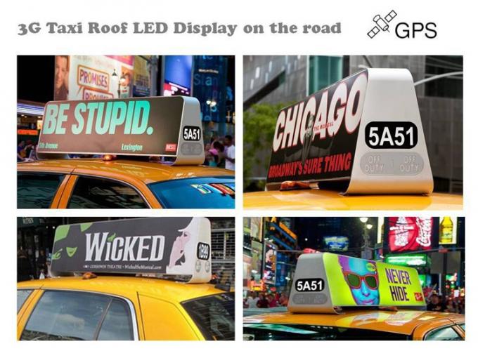 ασύρματο ταξί διαφήμισης 3G WIFI το ασύρματο P5 προγραμματίσημο οδηγημένο οδήγησε τη τοπ ελαφριά επίδειξη